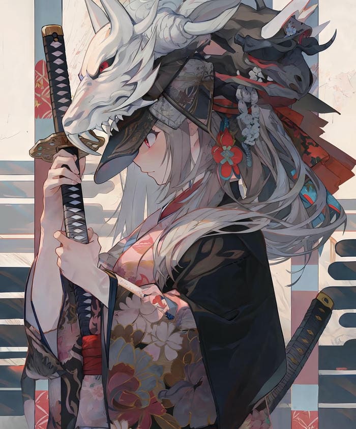 Anime đẹp ảnh anime nữ cầm kiếm chiến đấu