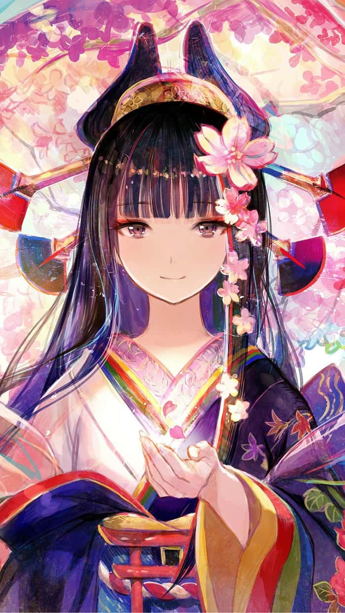 Bộ sưu tập ảnh anime nữ mặc kimono