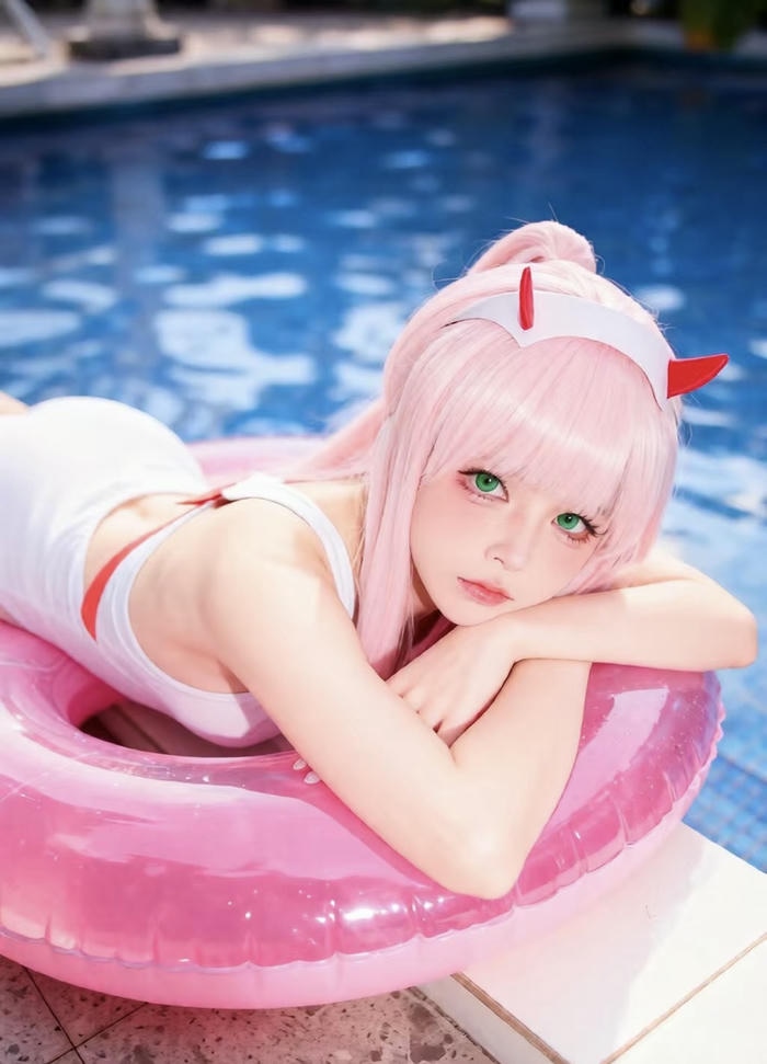 Cosplay bikini gái xinh trong hồ bơi