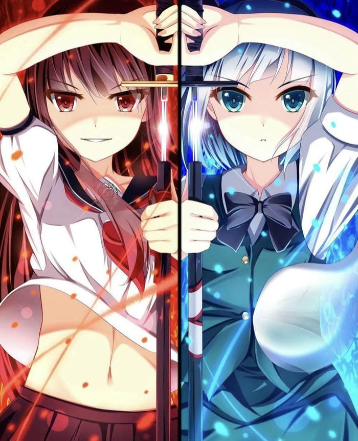 Hình anime nữ cầm kiếm trong game anime