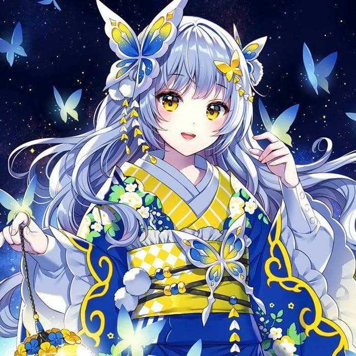 Mẫu ảnh anime nữ mặc kimono