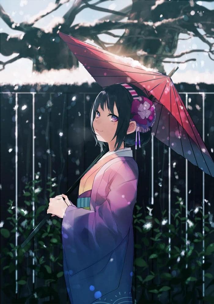 Tệp ảnh anime nữ mặc kimono