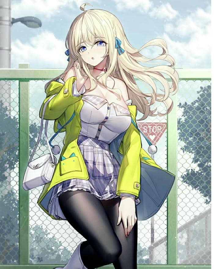 ảnh anime blonde cute
