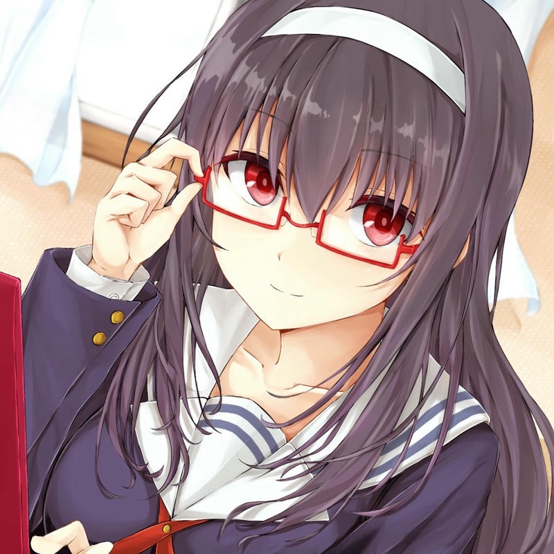 ảnh anime đeo kính phong cách sang