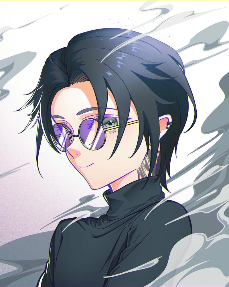 ảnh anime đeo kính thần thái