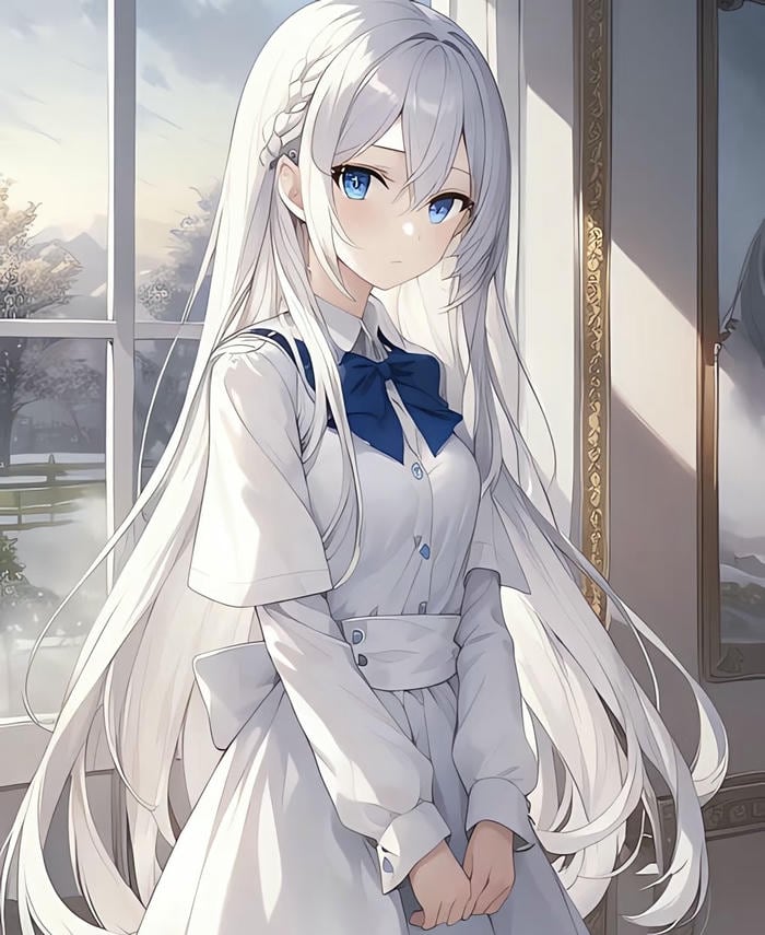 ảnh anime girl trắng