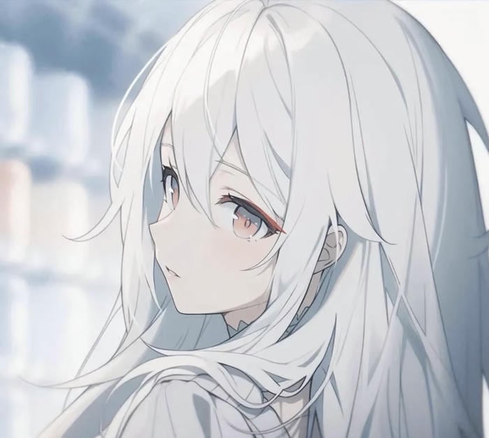 ảnh anime hair white