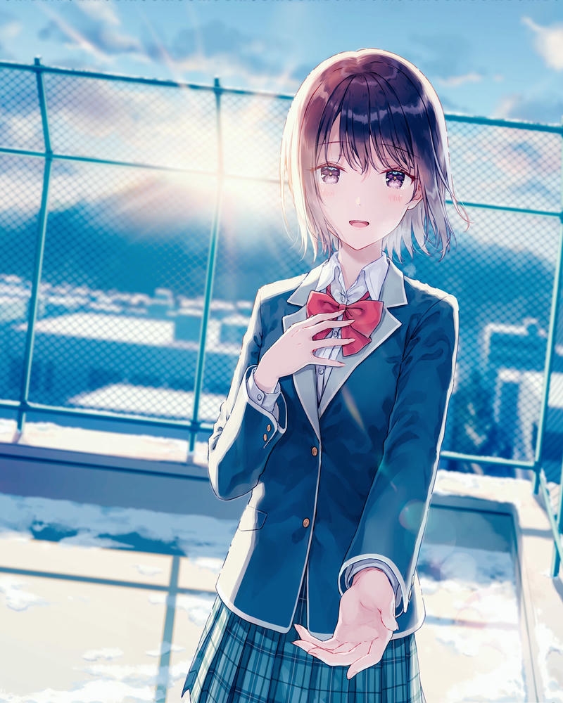 ảnh anime học đường tươi sáng