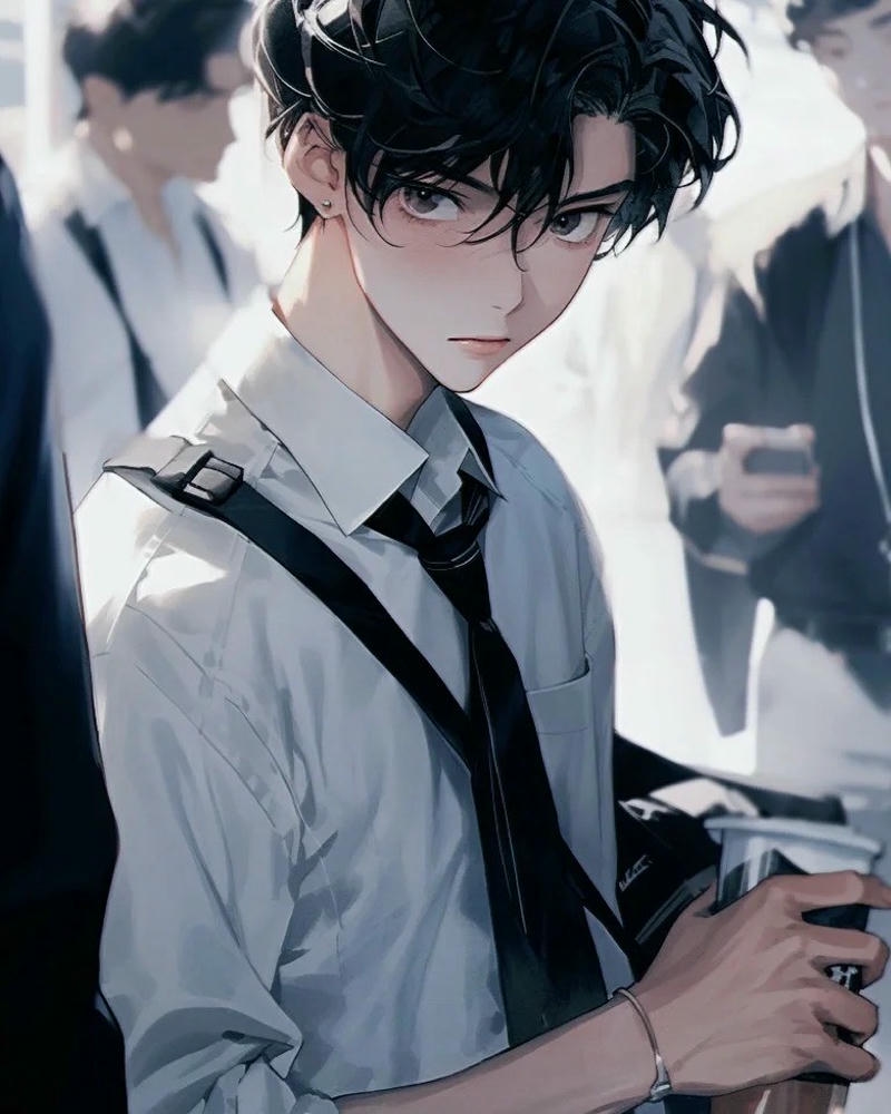 ảnh anime nam học sinh vui tươi