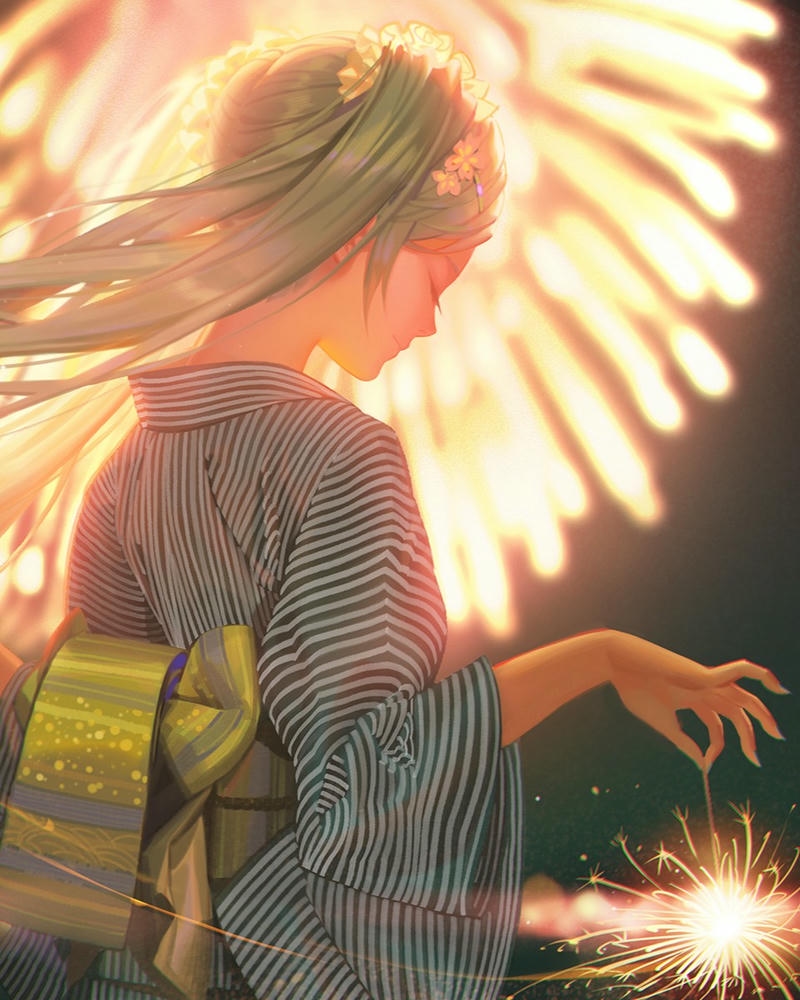 ảnh anime nữ cute phong cảnh