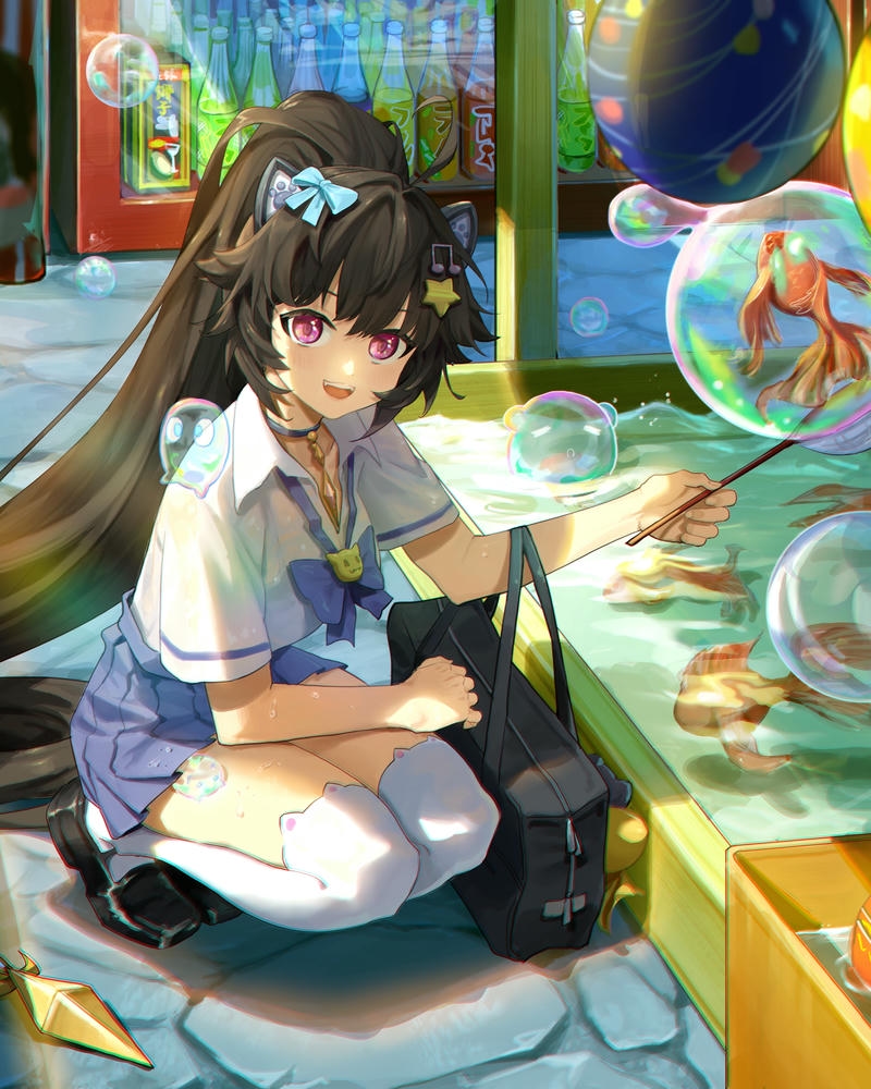 ảnh anime nữ học sinh đáng yêu