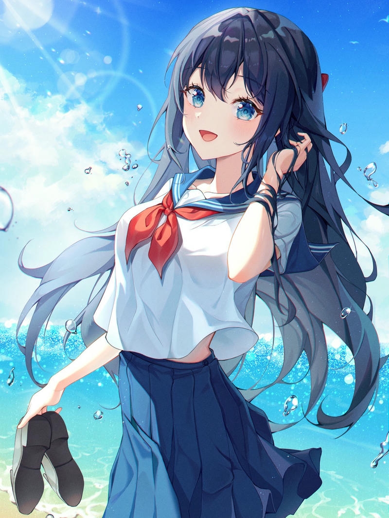 ảnh anime nữ học sinh trẻ trung