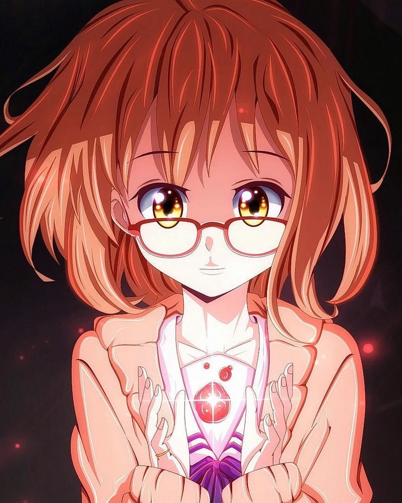 ảnh nhân vật anime đeo kính xinh đẹp