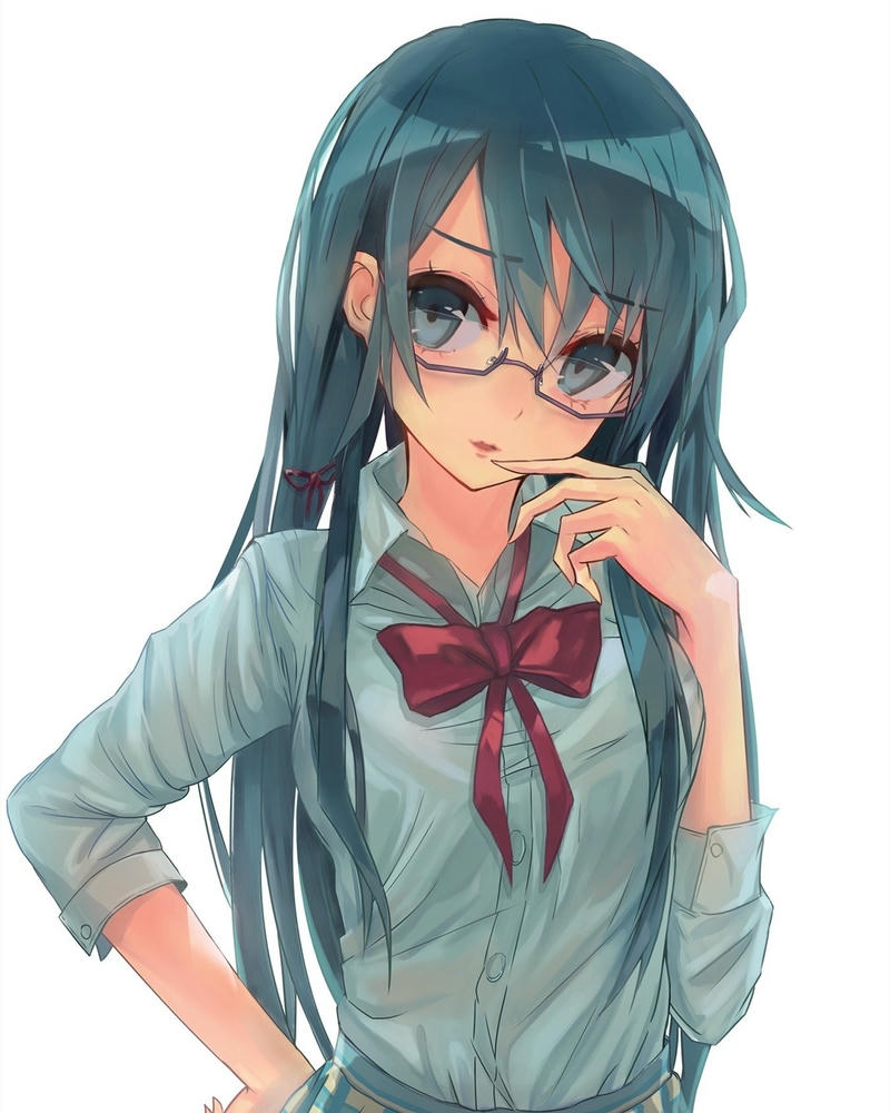 ảnh tuyệt đẹp anime đeo kính xinh