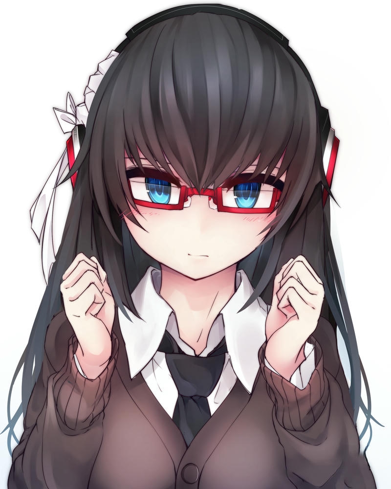 anime đeo kính ảnh đáng yêu dễ mến