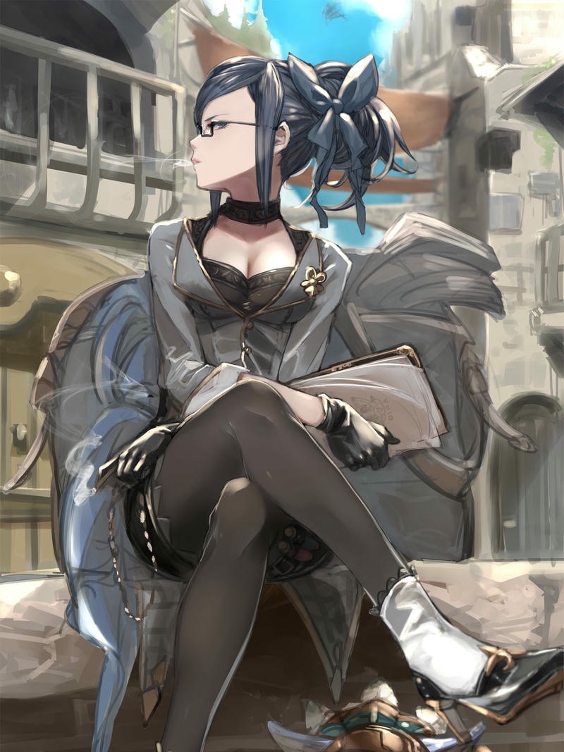 anime đeo kính ảnh tạo hình đẹp