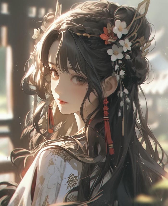 anime girl cổ phục_