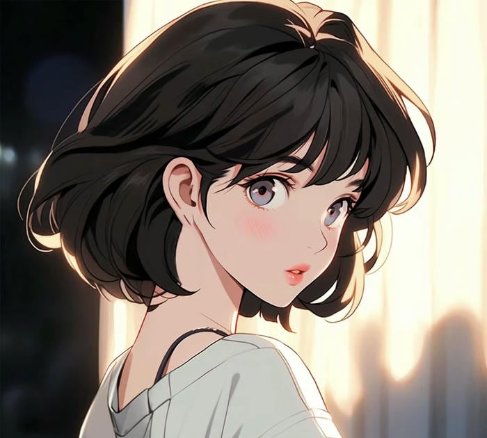 anime girl short elegant