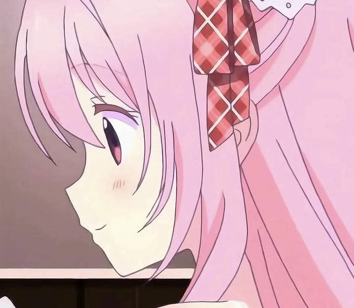 anime hồng cute girl