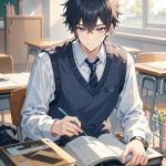 anime nam học sinh ảnh hài hòa