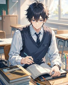 anime nam học sinh ảnh hài hòa