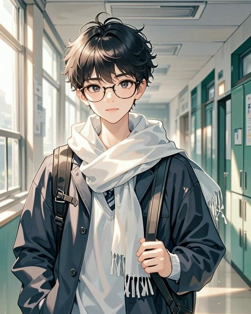 anime nam học sinh ảnh tinh tế