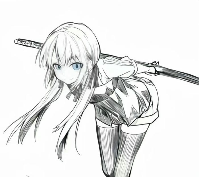 anime trắng đen sắc nét