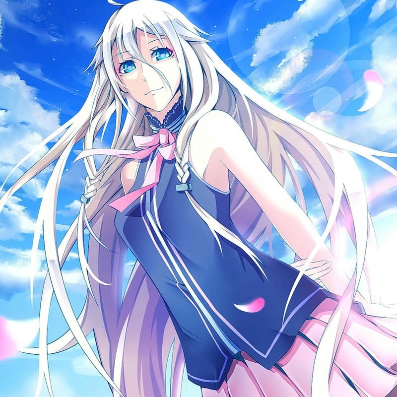 avatar anime nữ nền sáng