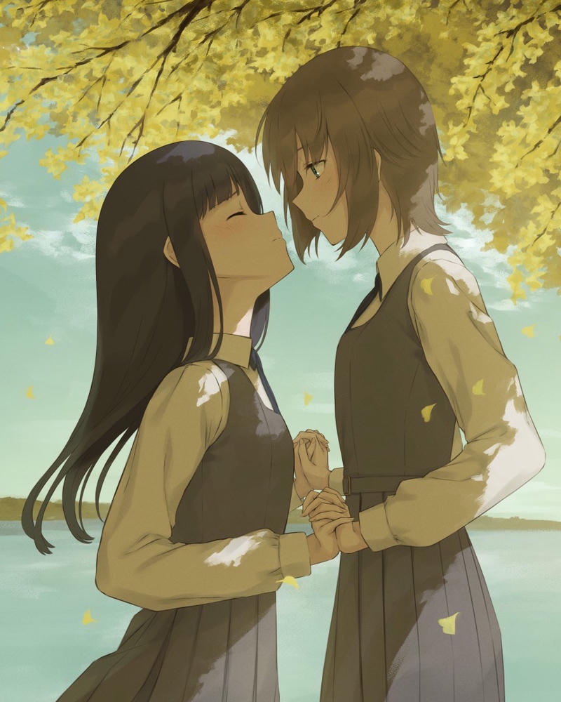 hình ảnh anime học đường dịu dàng