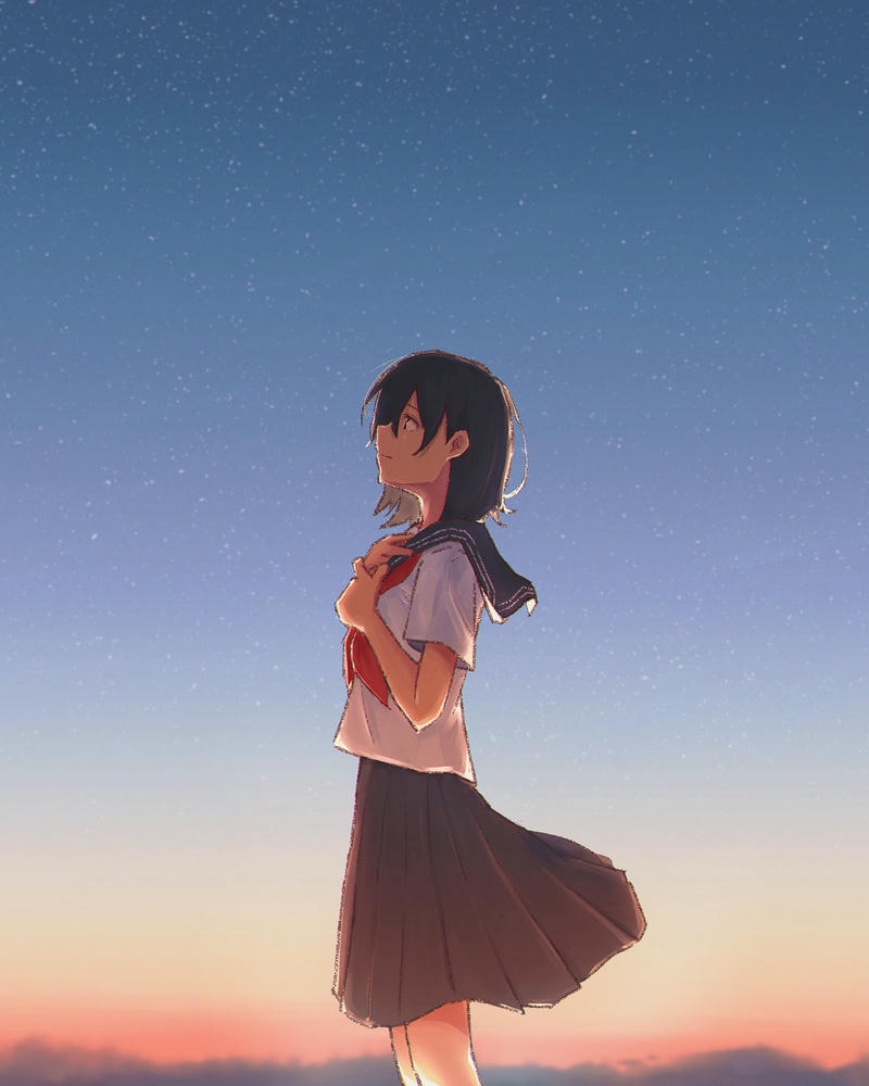 hình ảnh anime học đường hút mắt