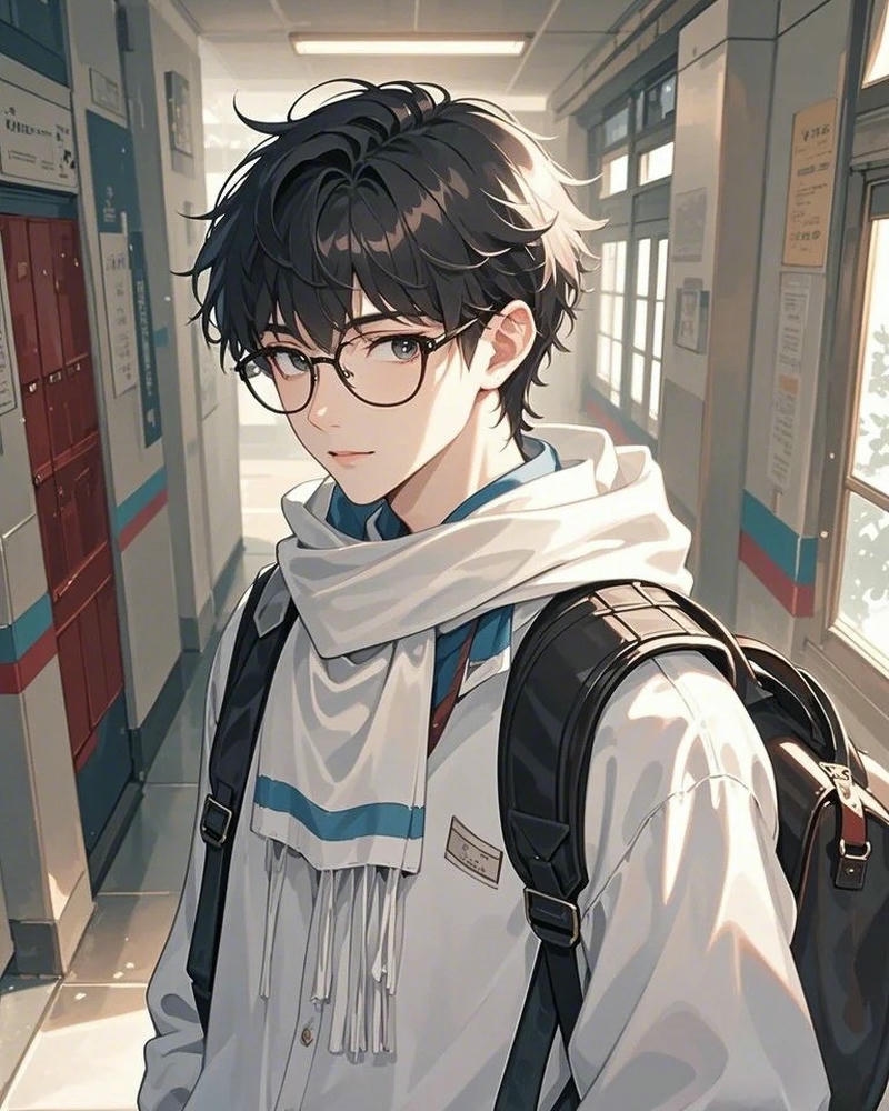 hình ảnh anime nam học sinh đẹp lung linh
