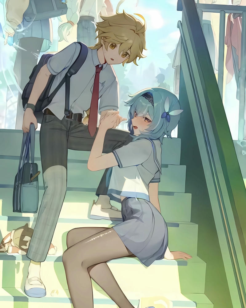 hình ảnh anime nam học sinh tươi sáng