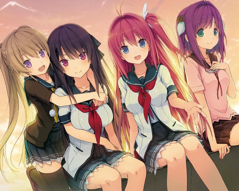 hình ảnh anime nữ học sinh phong cách