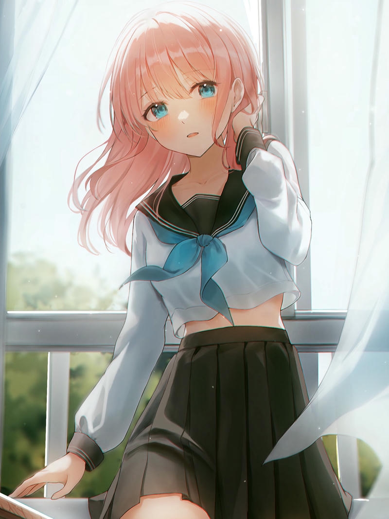 hình ảnh anime nữ học sinh tinh khôi