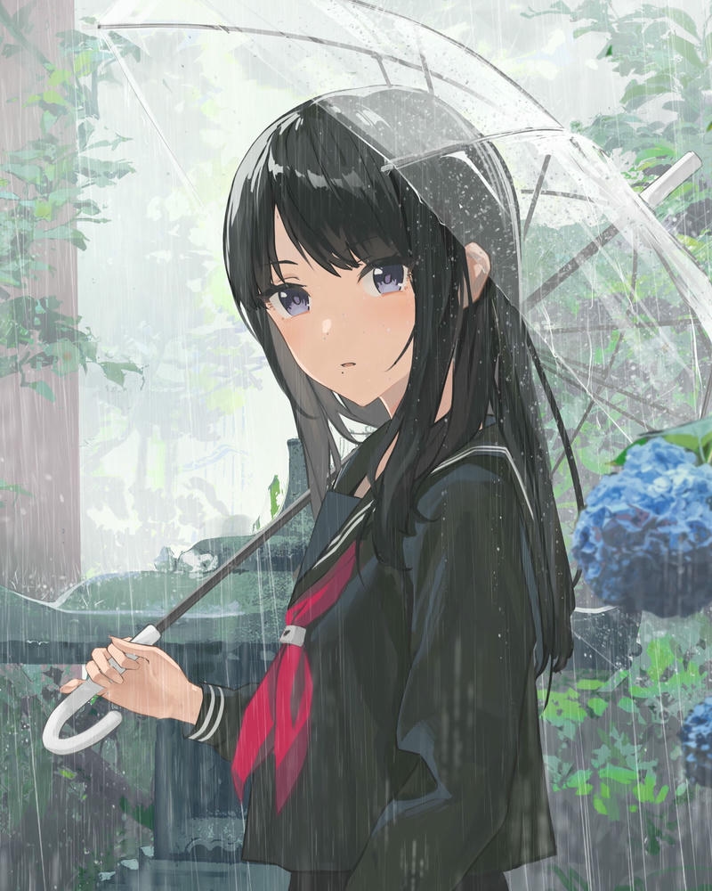 hình ảnh anime nữ học sinh tươi sáng