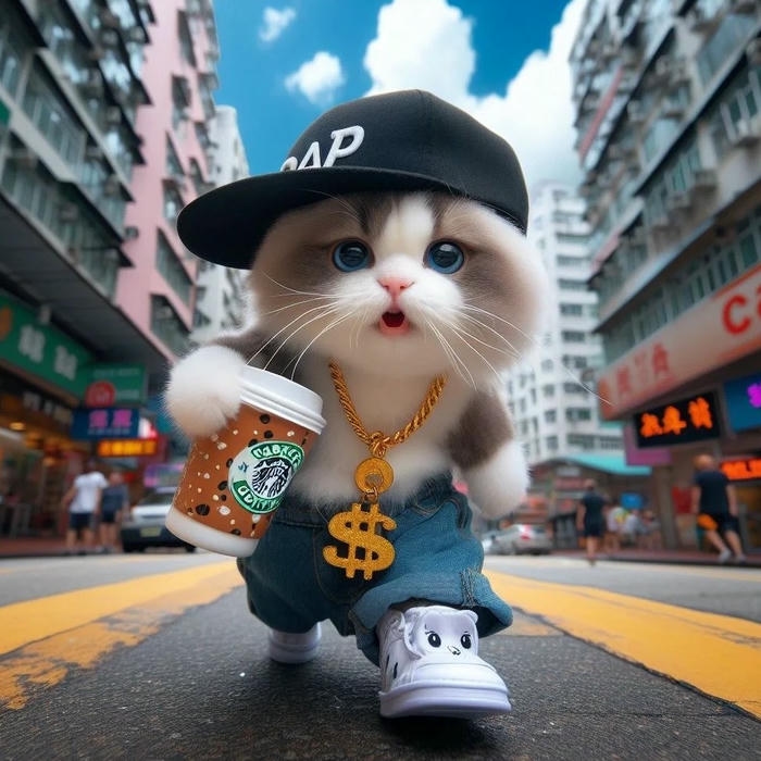 hình avatar mèo vô tri hài