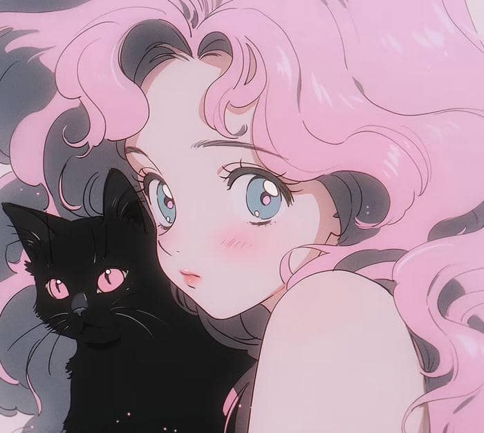 nét xinh tóc hồng