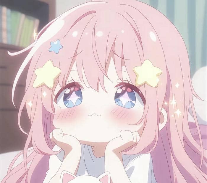 nữ anime hair pink