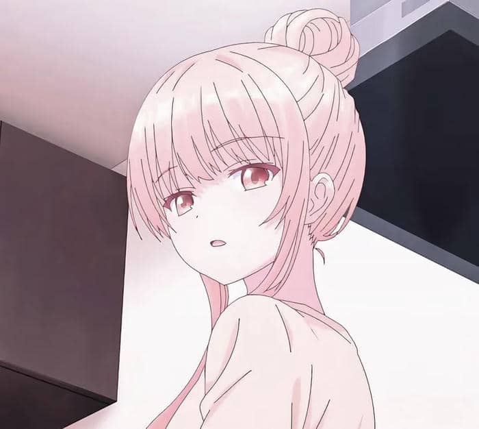 nữ anime tóc hồng dài