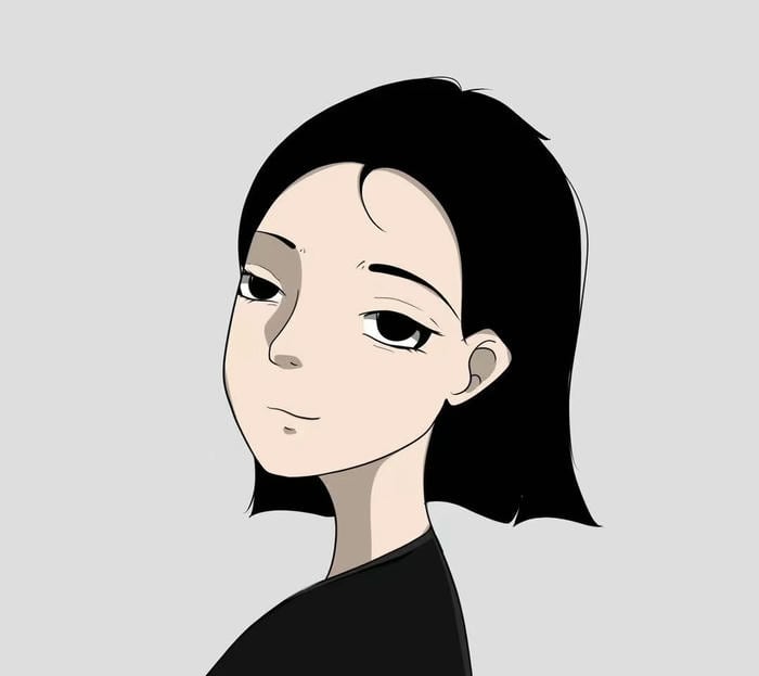 nữ anime tóc ngắn tươi