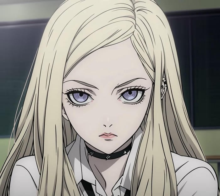 nữ anime tóc vàng dễ thương