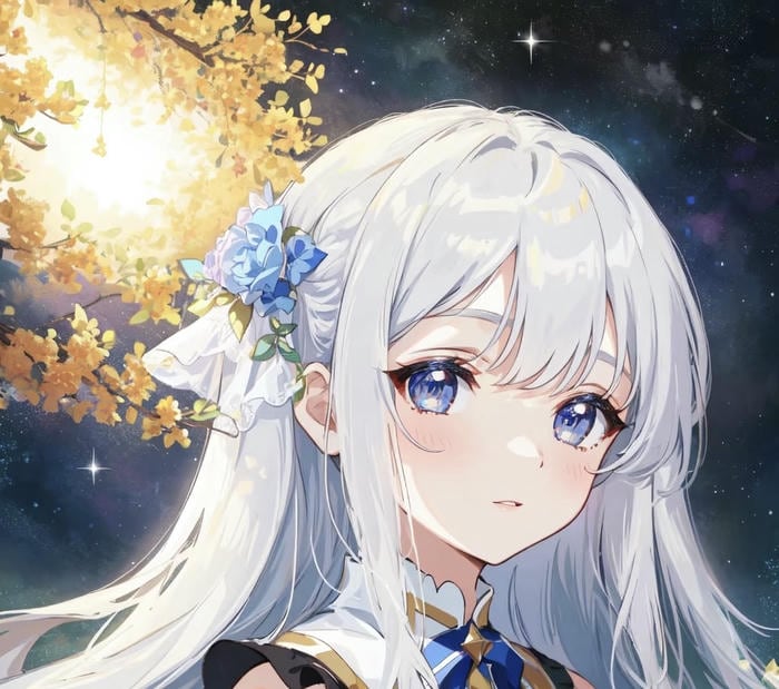 tóc trắng nhẹ nhàng