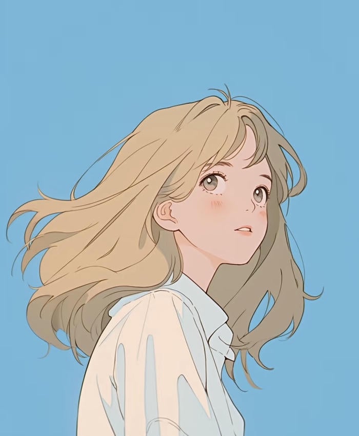 tóc vàng dài nhẹ