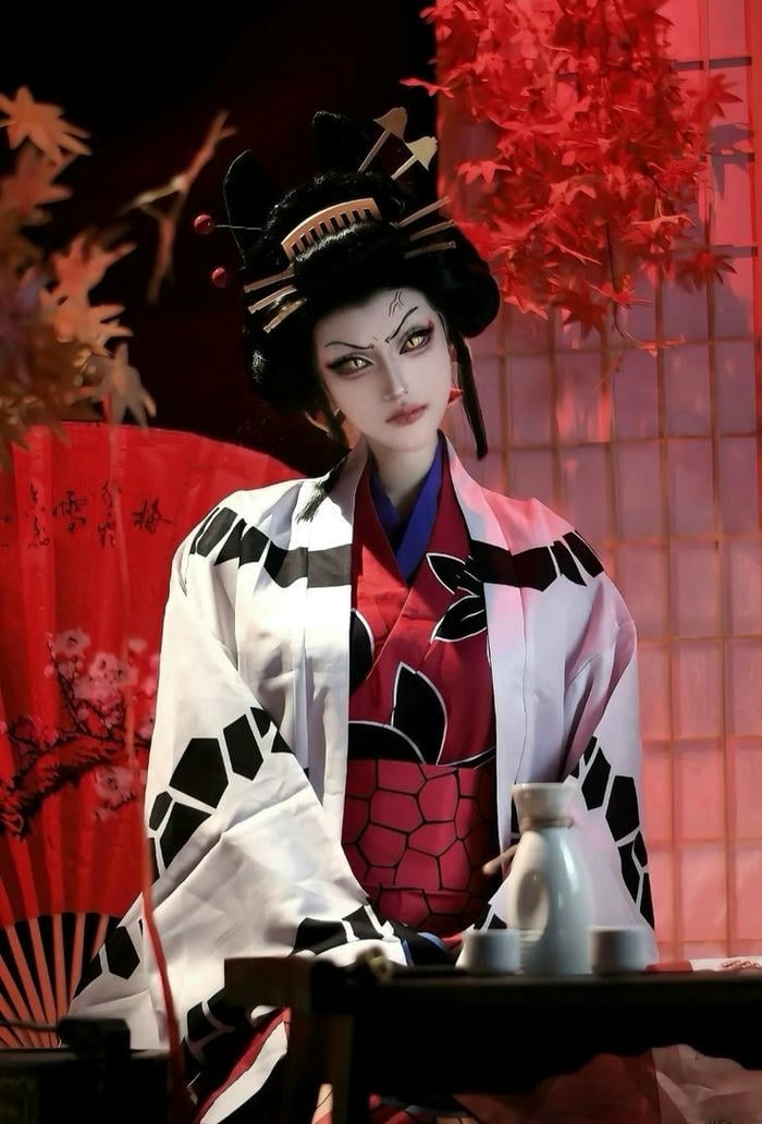 Ảnh cosplay Daki gợi cảm ánh mắt