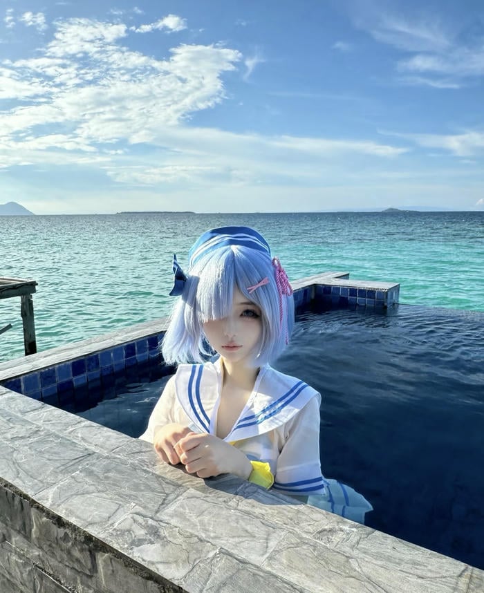 Ảnh cosplay Rem dễ thương cực ngọt