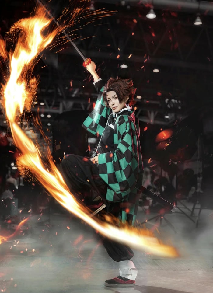 Ảnh cosplay Tanjiro đẹp trai cực rạng
