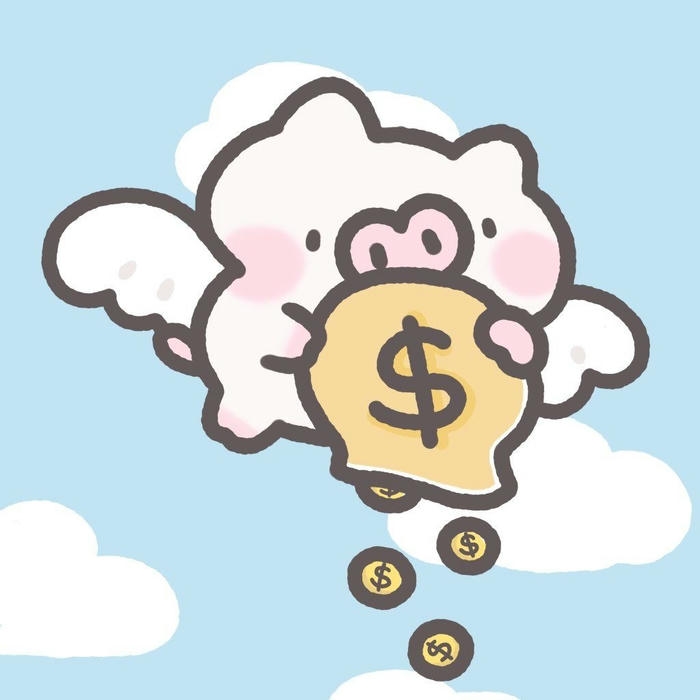 Ảnh meme con lợn ôm tiền đang bay