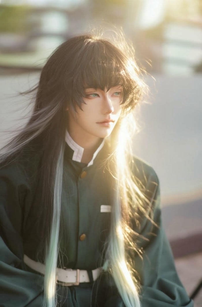 Cosplay Muichiro ngầu lạnh ánh mắt hút