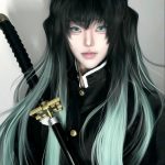 Hình ảnh Cosplay Muichiro ánh mắt thu hút mạnh