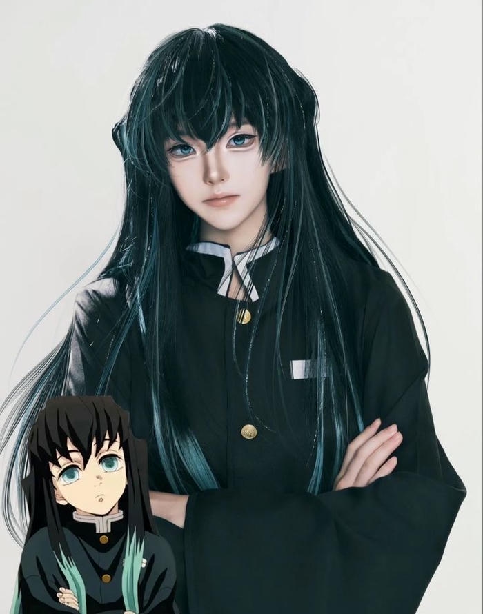 Hình ảnh Cosplay Muichiro gương mặt cực sắc nét